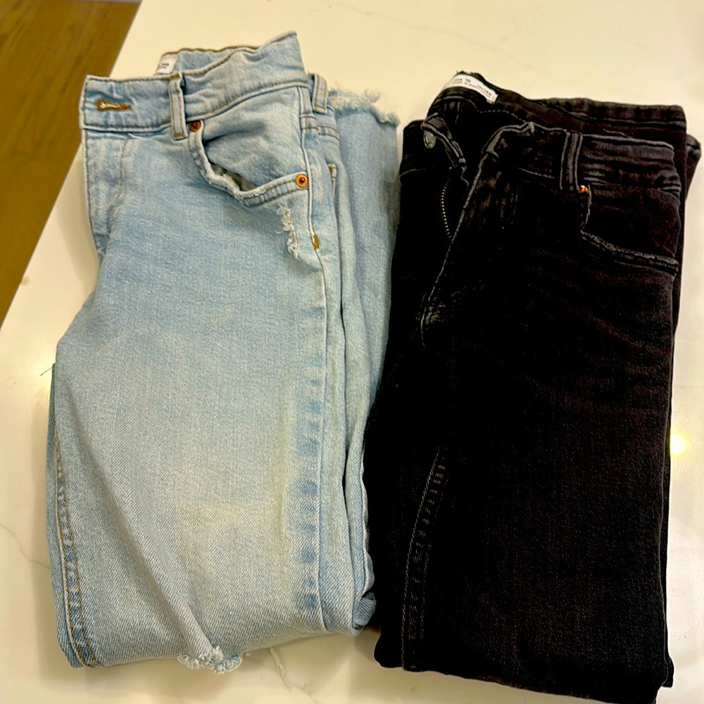 Two pairs Zara girls jeans